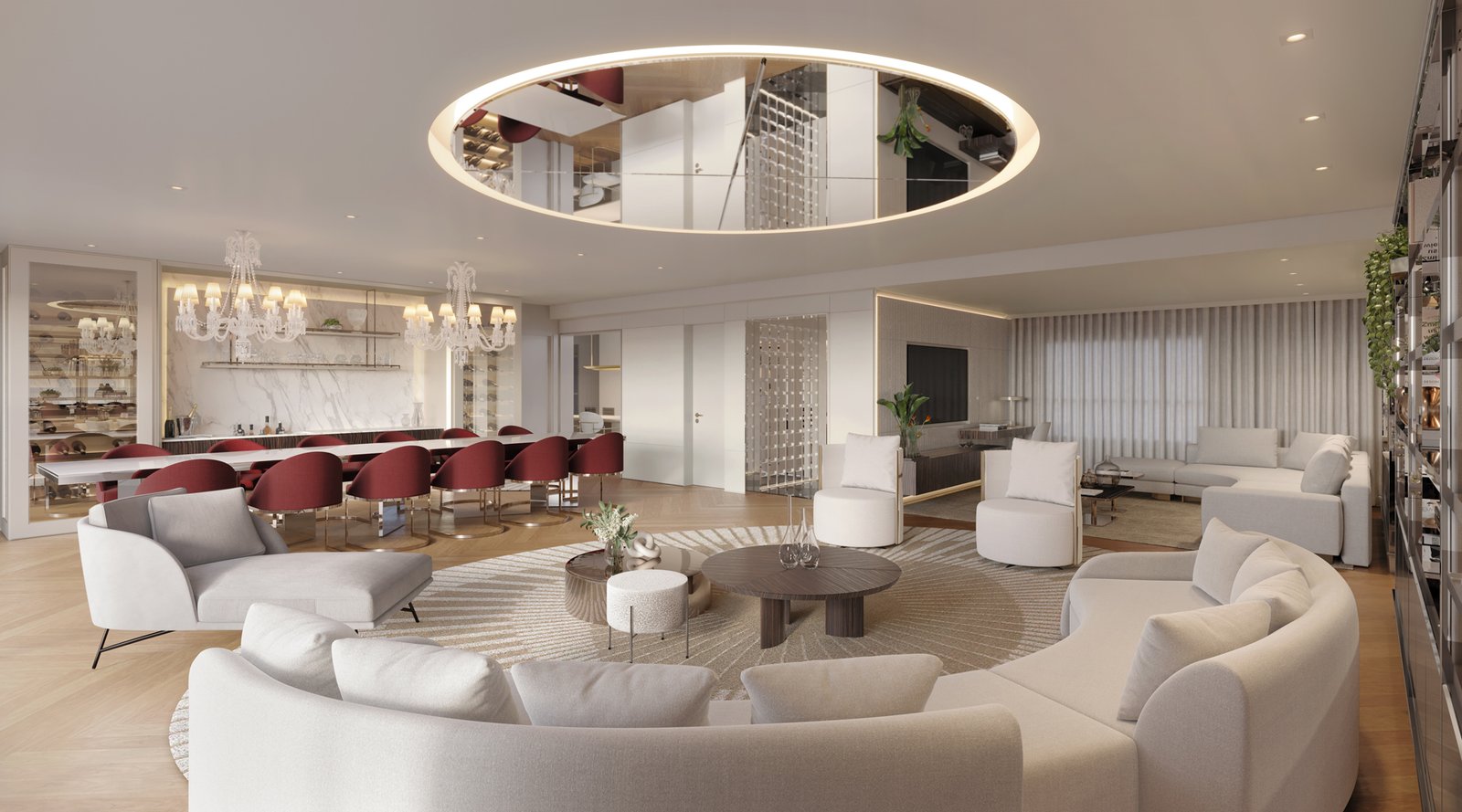 Sala de apartamento do Le Six Paraíso Lavvi